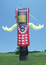 6 meter lång sky dancer med fläkt tryckt med er design image