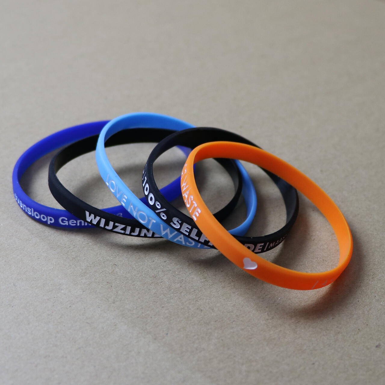 Custom silicone wristbands 6mm — slim, subtle bracelets with your logo