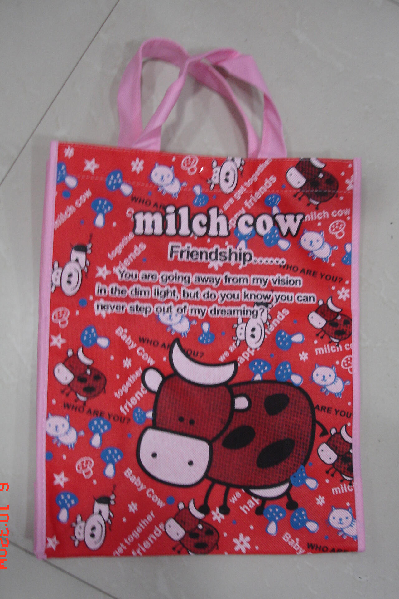 Custom printed PP non-woven bag 41x41x9cm image