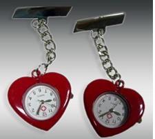 Heart shaped nurse watch with your custom logo image