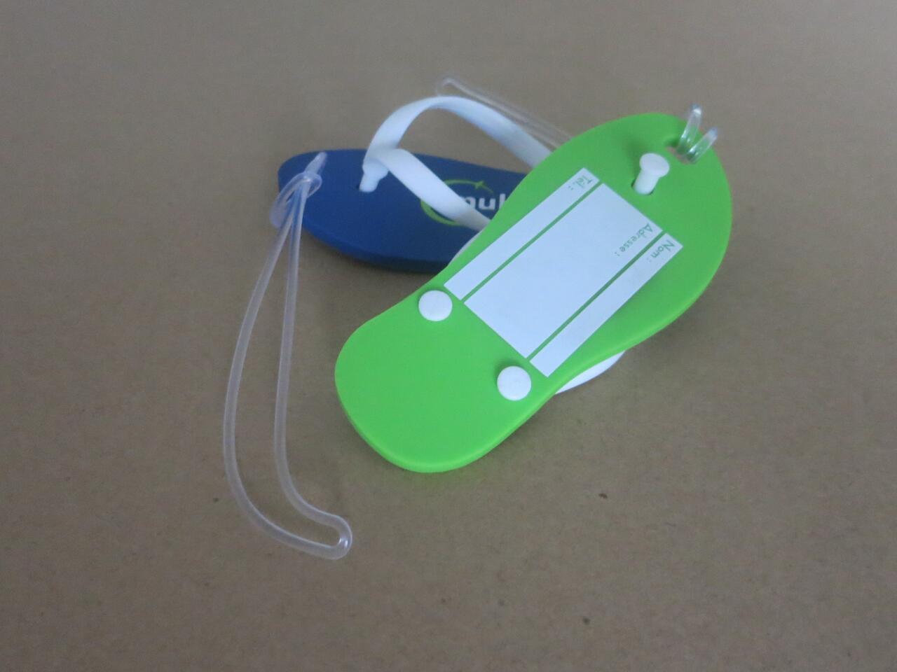 Slipper shaped luggage tag soft PVC 112 x 48mm image