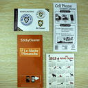 Medium-sized sticky screen cleaners with custom made print image