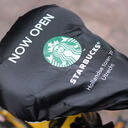 Custom polyester bike seat covers — printed for marketing and brand events