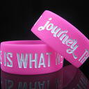 Customized extra wide silicone wristbands (25mm  / 1 inch)