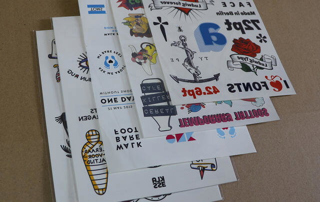 Tillfälliga tatueringar A5 storlek (210x148mm) med eget tryck image