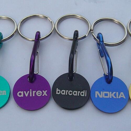Aluminum stamped coin keychain Aluminium stamped coin keychain image