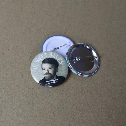 Pin-back button large with your custom design Metal button badge large image