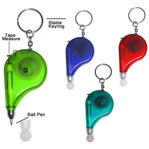 Keyring pen with tape measure Keyring pen with tape measure image